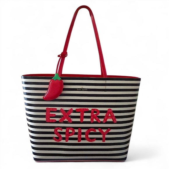 Kate Spade New York Chili Pepper Little Len Tote “Extra Spicy” NWOT - Picture 1 of 11
